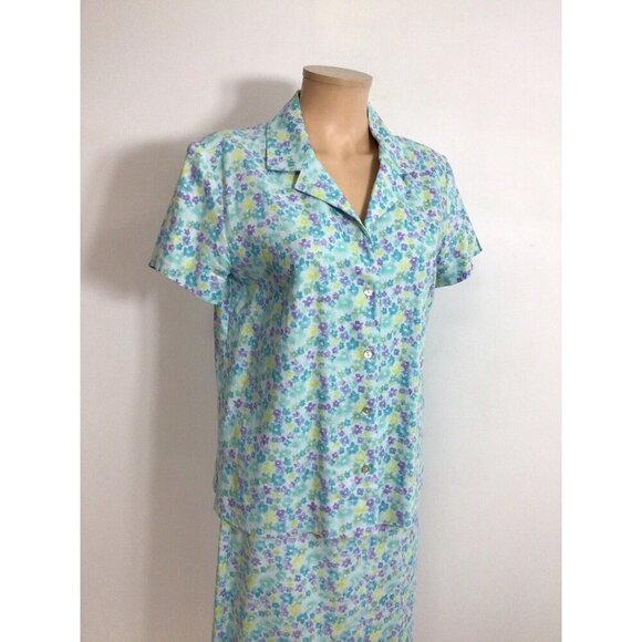 Northern Isles Linen Floral Skirt Set Womens Medium - Picture 2 of 6